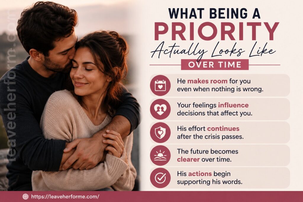 Signs that a man is making you a genuine priority in his life
