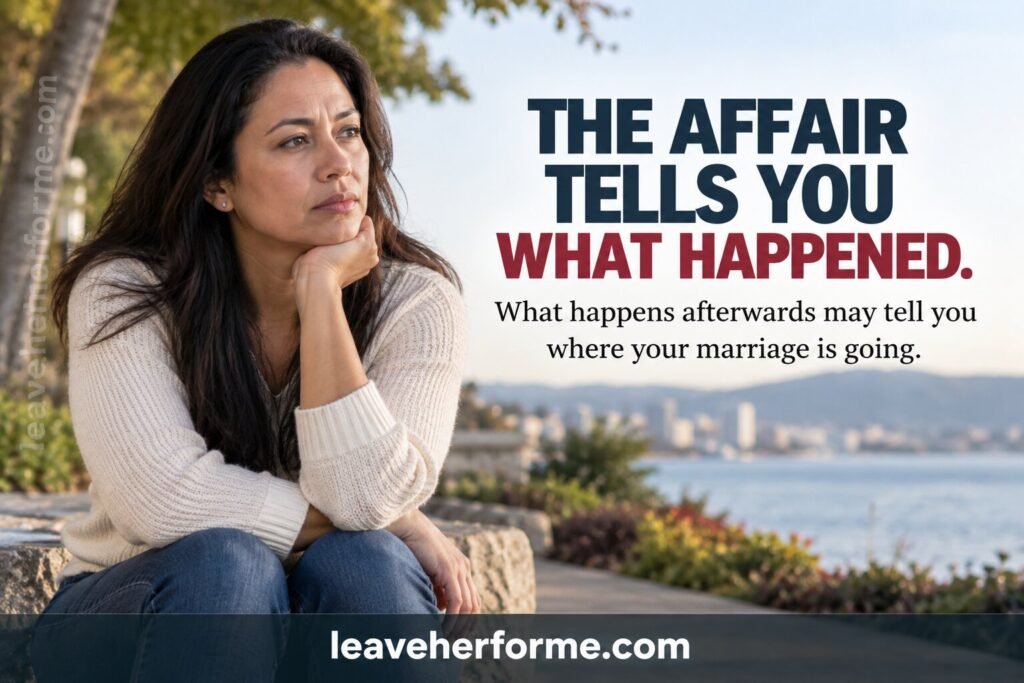 reflecting alone outdoors after discovering problems in her marriage